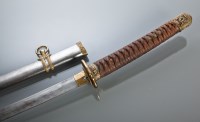 Lot 156 - WWII JAPANESE OFFICER'S SHINGUNTO KATANA with...