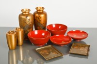 Lot 183 - COLLECTION OF JAPANESE LACQUER ITEMS...