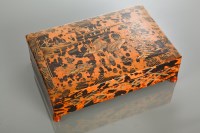 Lot 184 - JAPANESE LACQUERED MUSICAL JEWELLERY BOX with...