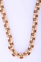 Lot 1932 - NINE CARAT GOLD BELCHER LINK CHAIN NECKLACE...