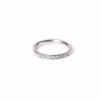 Lot 1938A - DIAMOND HALF ETERNITY RING set with...