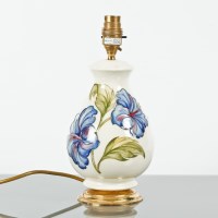 Lot 108 - MOORCROFT ORCHID PATTERN TABLE LAMP of...