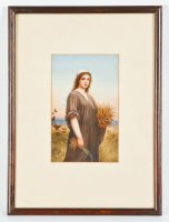 Lot 138 - 19TH CENTURY KPM VIENNA PLAQUE OF RUTH IN THE...