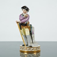 Lot 167 - 19TH CENTURY MEISSEN GILT PORCELAIN FIGURE OF...