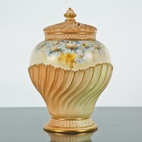 Lot 169 - ROYAL WORCESTER POT POURRI with pierced cover,...