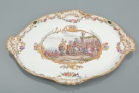 Lot 175 - MEISSEN GILT PORCELAIN CABINET TRAY with...