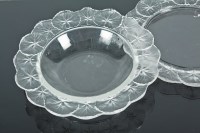 Lot 200 - LALIQUE GLASS BOWL AND A MATCHING LALIQUE...