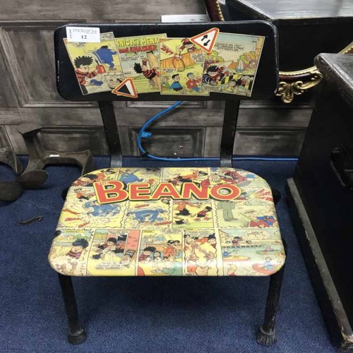 Lot 12 - BEANO CHAIR along with a toy Dalek, and a...