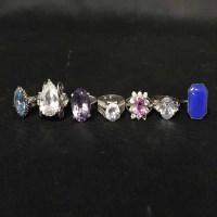 Lot 14 - LOT OF RINGS INCLUDING SILVER ETC some with...