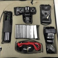 Lot 67 - PENTAX CAMERA in hard case with accessories,...