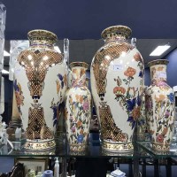 Lot 96 - PAIR OF CHINESE BALUSTER VASES decorate with...