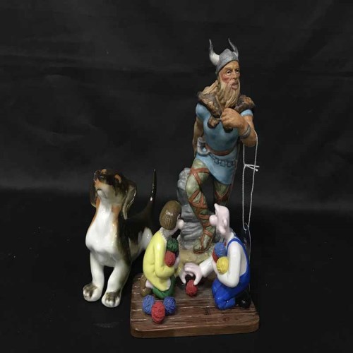 Lot 133 - ROYAL DOULTON FIGURE OF A VIKING along with a...