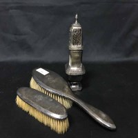 Lot 156 - SILVER SUGAR CASTER together with a collection...