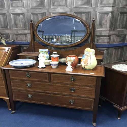 Lot 173 - MAHOGANY DRESSING CHEST AND TWO PAIRS OF...