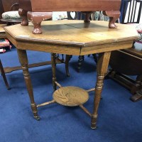 Lot 205 - THREE OCCASIONAL TABLES comprising one drop...