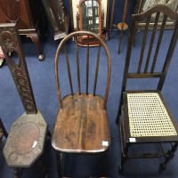 Lot 207 - THREE CHAIRS comprising one spinning chair and...