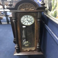 Lot 213 - DOUBLE WEIGHT WALL CLOCK