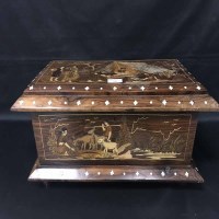 Lot 247 - INLAID INDIAN WOODEN BOX