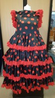 Lot 370 - BLACK AND RED POLKA DOT THEATRICAL FLAMENCO...