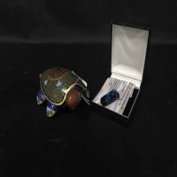 Lot 394 - FOUR PIECES OF HANDCRAFTED JEWELLERY along...