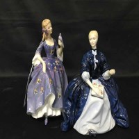 Lot 404 - FIVE ROYAL DOULTON CRINOLINE FIGURES along...
