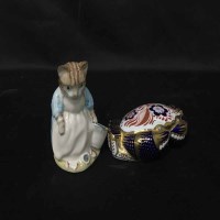 Lot 407 - ROYAL CROWN DERBY CRAB PAPERWEIGHT along with...