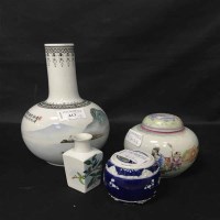 Lot 413 - 20TH CENTURY CHINESE VASE along with a famille...