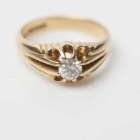 Lot 1990A - DIAMOND SINGLE STONE RING the brilliant cut...