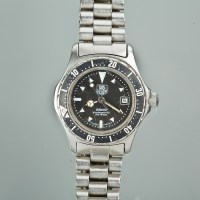 Lot 1002 - LADY'S STAINLESS STEEL TAG HEUER QUARTZ WRIST...