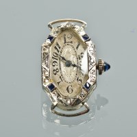 Lot 1023 - LADY'S ART DECO COCKTAIL WATCH the case set...