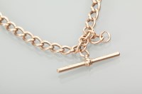 Lot 1035 - NINE CARAT GOLD ALBERT CHAIN hallmarks to...