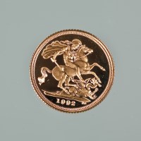 Lot 1040 - PROOF HALF SOVEREIGN DATED 1992 in box with...