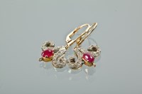 Lot 1111 - PAIR OF ATTRACTIVE EDWARDIAN STYLE RUBY AND...