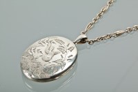 Lot 1126 - LARGE VICTORIAN LOCKET engraved with a bird...