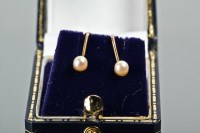 Lot 1130 - PAIR OF EARLY TWENTIETH CENTURY GOLD PEARL...