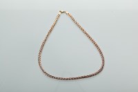 Lot 1162 - NINE CARAT GOLD ROPE LINK CHAIN NECKLACE 46cm...