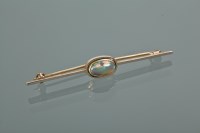 Lot 1174 - FINE EARLY TWENTIETH CENTURY OPAL BAR BROOCH...
