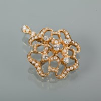 Lot 1200A - EDWARDIAN PEARL AND DIAMOND HOLBEIN of floral...