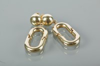 Lot 1228 - PAIR OF FOURTEEN CARAT GOLD DROP EARRINGS with...