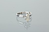 Lot 1240 - DIAMOND SOLITAIRE RING the marquise cut...