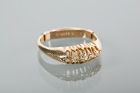 Lot 1288 - VICTORIAN DIAMOND FIVE STONE RING set with...