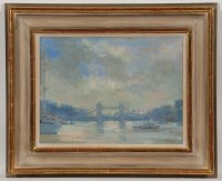 Lot 1737 - * HEATHER EMLEY, TOWER BRIDGE oil on board,...