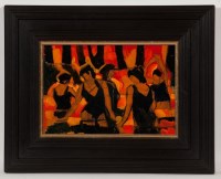Lot 1760 - * JAMIE O'DEA, SUNSET RITUALS oil on card...