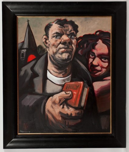 Lot 1870 - * PETER HOWSON OBE, HOLY WILLIE oil on canvas,...