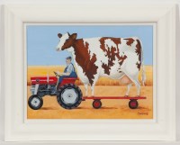 Lot 1891 - LYNNE JOHNSTONE, HAPPY FARMER oil on canvas,...