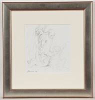 Lot 1893 - * PETER HOWSON OBE, ME AND MY DAUGHTER pencil...