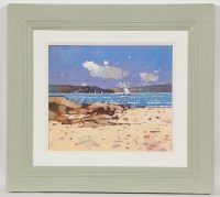 Lot 1929 - JAMES ORR, SAILING BY acrylic on board, signed,...