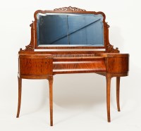 Lot 205 - 1920'S MAHOGANY DRESSING TABLE the mirror with...