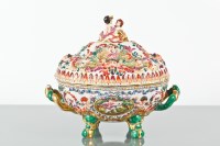 Lot 206 - LATE 19TH CENTURY NAPLES PORCELAIN TUREEN of...