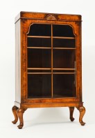 Lot 209 - 1920'S QUEEN ANNE REVIVAL WALNUT BOOKCASE with...